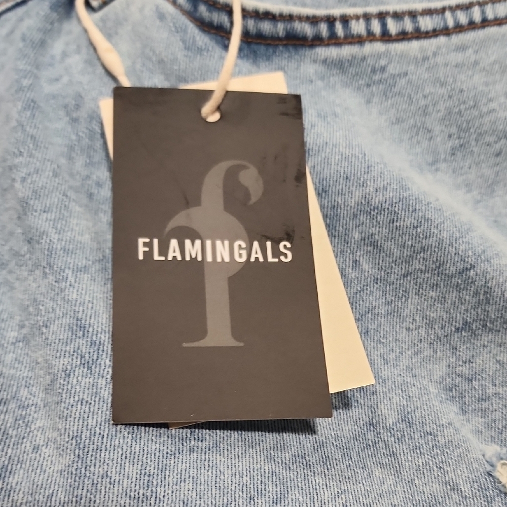 Distressed Light Blue Women's Jeans - Picture 6 of 8